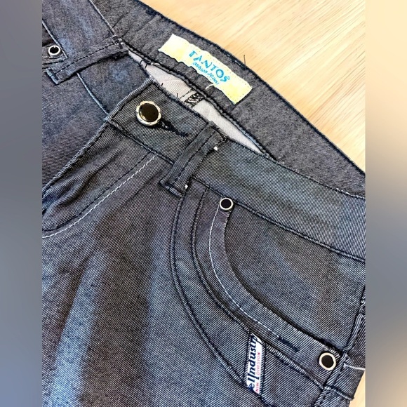 TANTOS Grey/Silver Metallic Skinny Pants Size 29 - Picture 3 of 8
